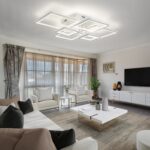 6-Ring Square Ceiling Light