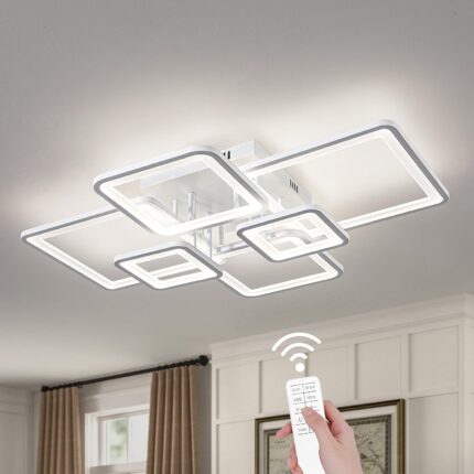 6-Ring Square Ceiling Light