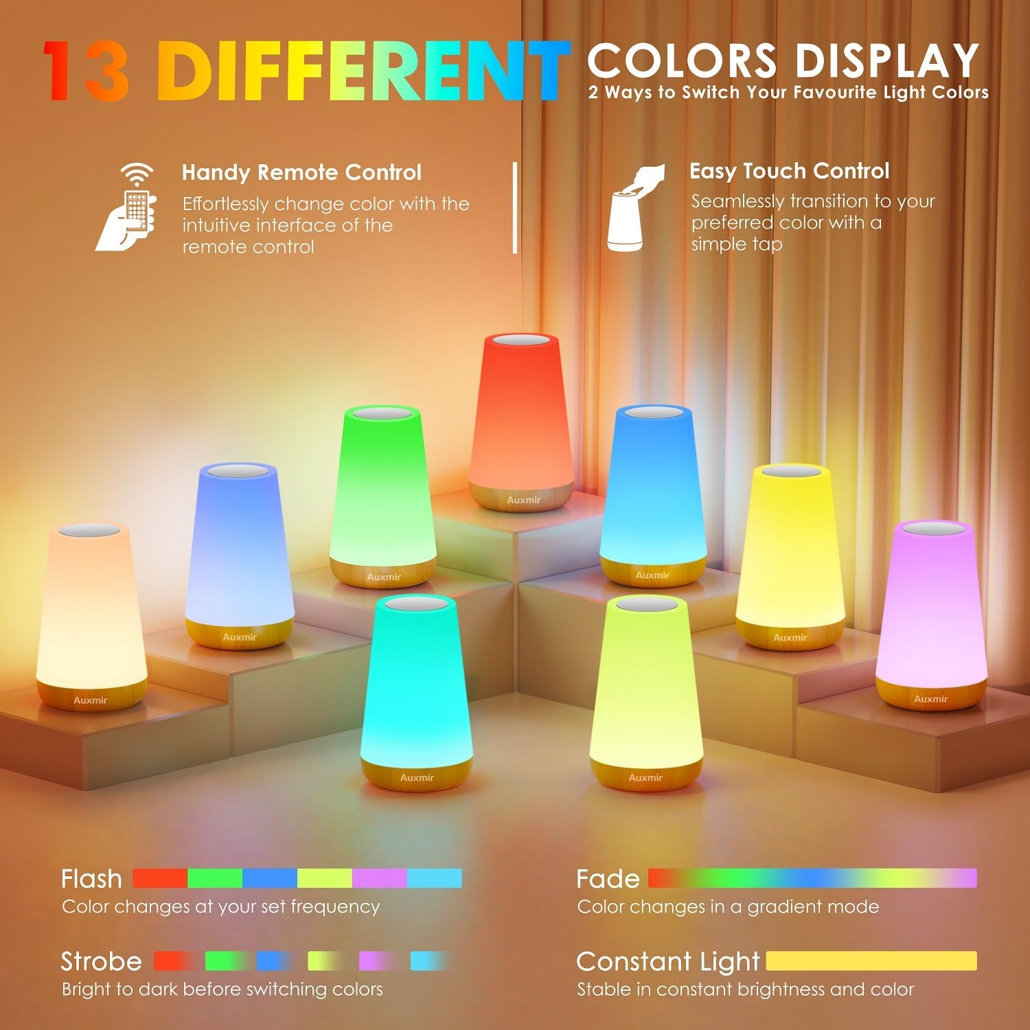 Auxmir RGB Dimmable LED Night Light - Hình 2