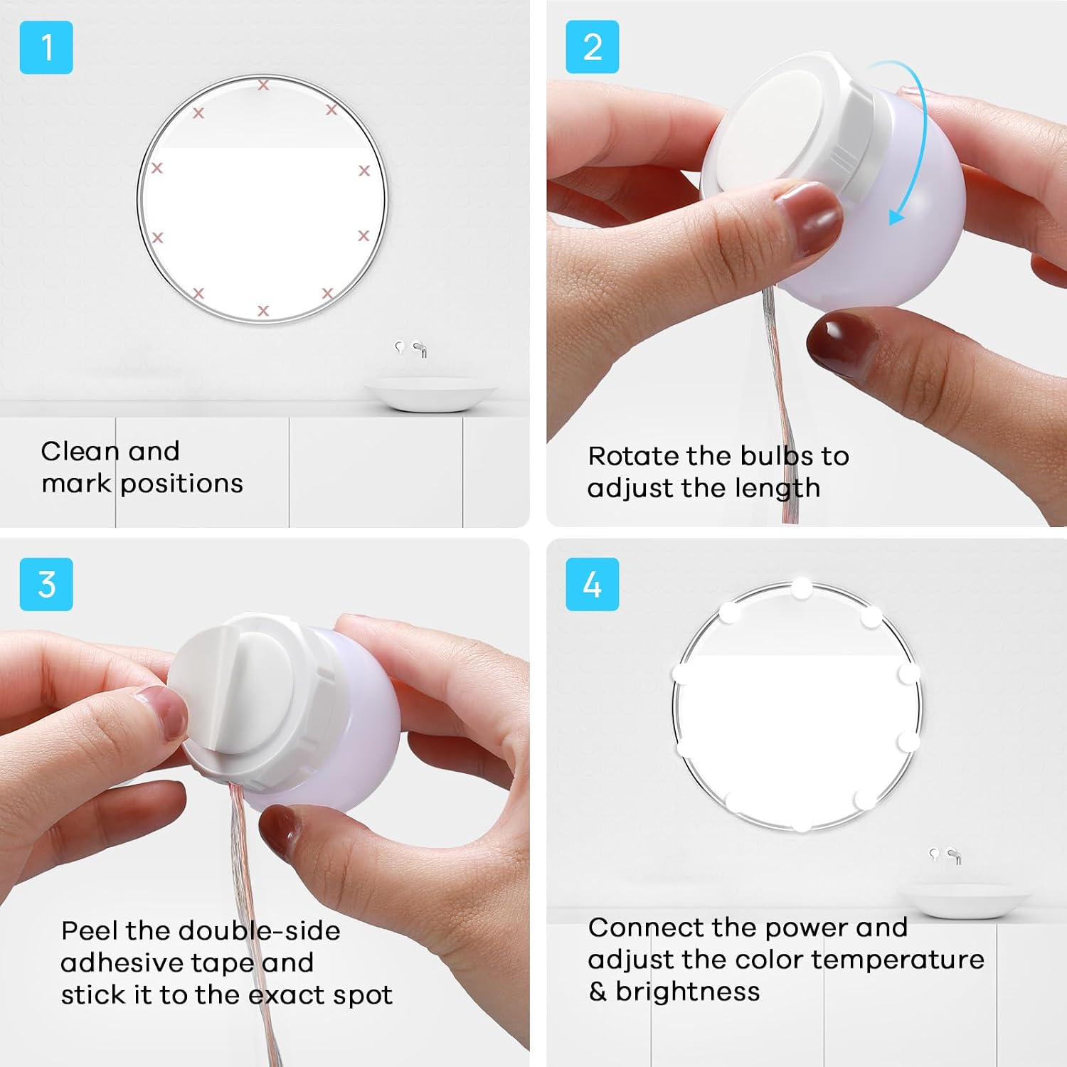 10 Dimmable Bulbs Vanity Lights - Image 6