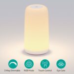 Cylindrical Touch Dimmable RGB Bedside Lamp