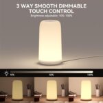 Cylindrical Touch Dimmable RGB Bedside Lamp