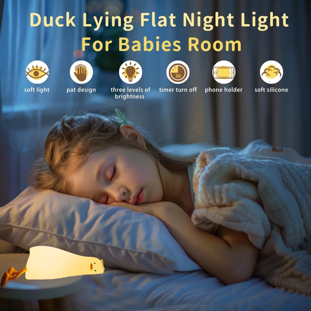 Adorable Lying Duck Night Light