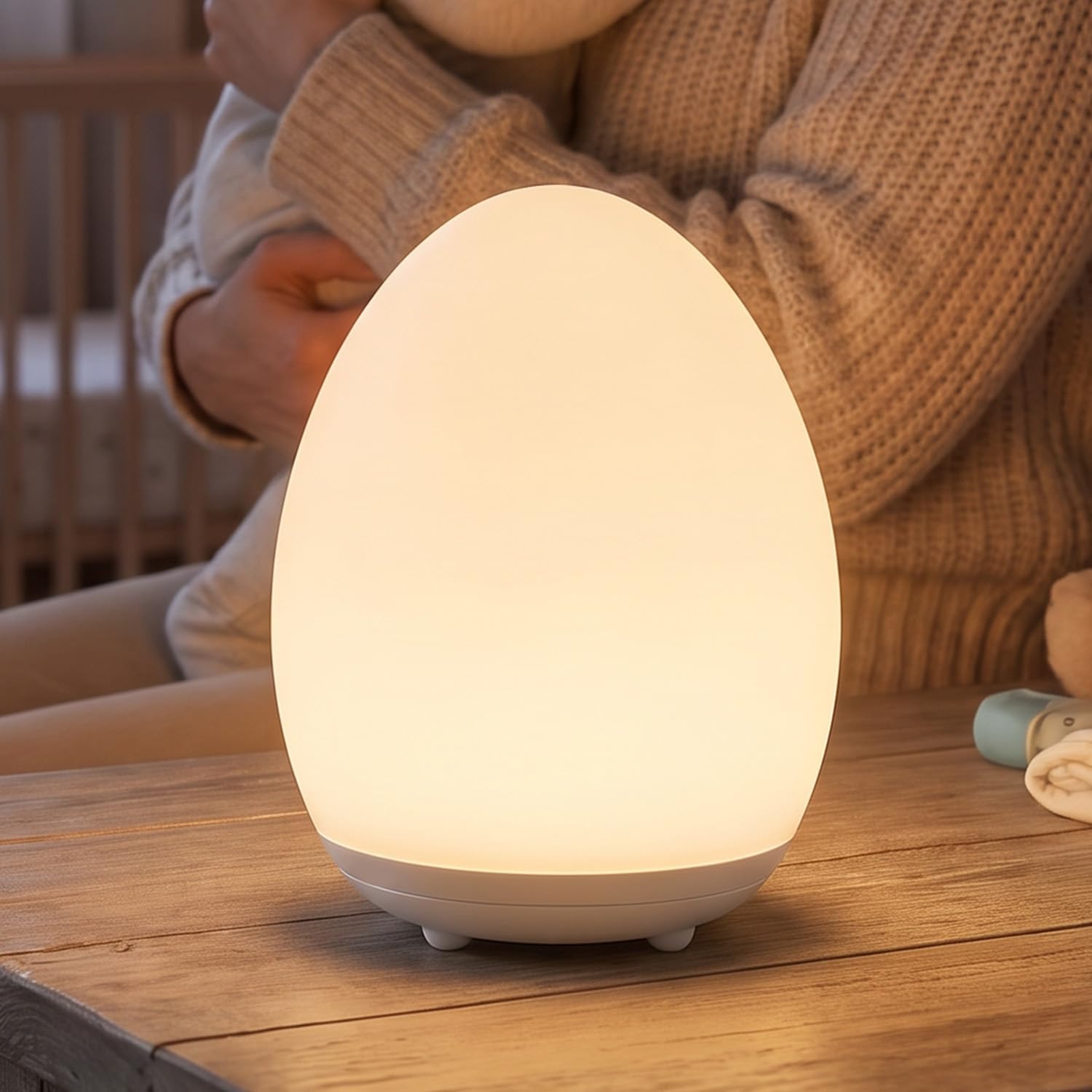 Egg-Shaped Dimmable LED Night Light